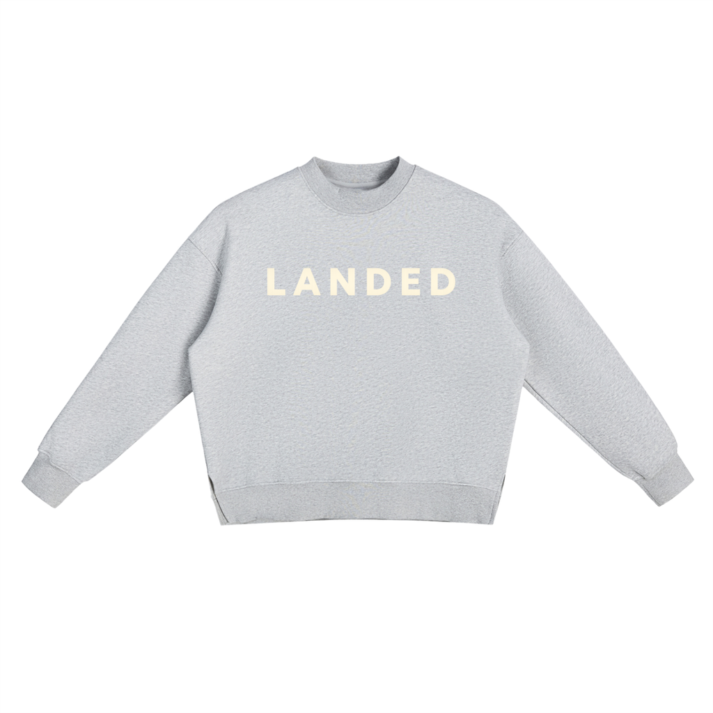 LANDED Essentials Side Slit Crewneck Sweatshirt