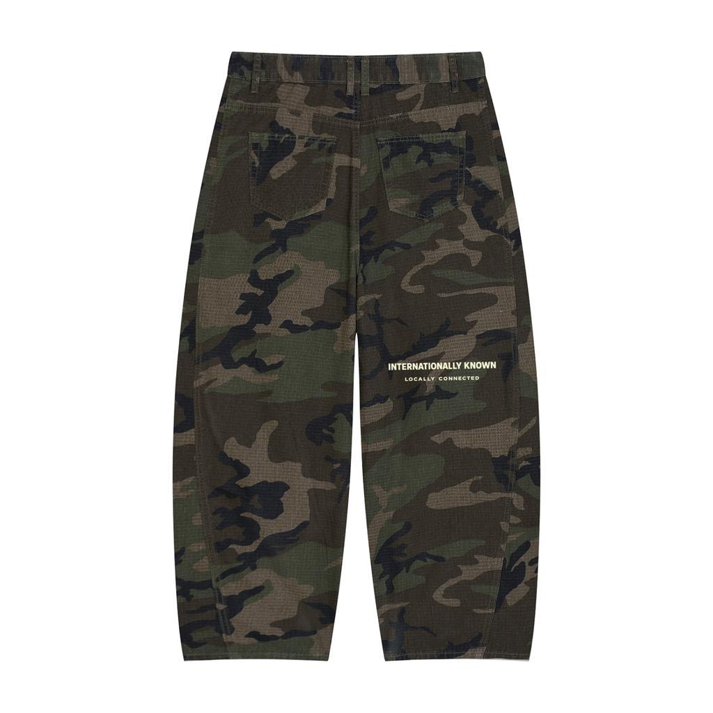 LANDED Men’s Camo Barrel Leg Cargo Pants
